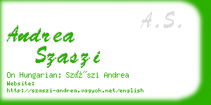 andrea szaszi business card